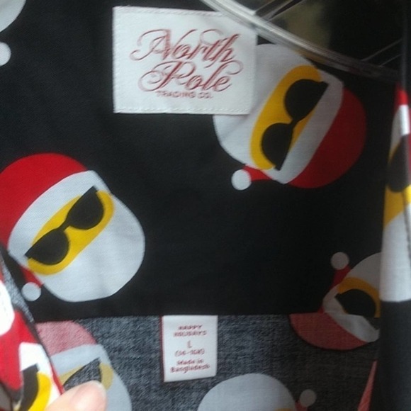 North Pole Trading Co Santa Button Down Shirt NWT - Picture 3 of 8